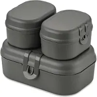 Koziol Boîte à Déjeuner Koziol Bio-Circulair Pascal Mini Nature Ash Grey (3-Pièces)