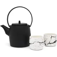 Bredemeijer 153014 Ceramic Teapot Set With 4 Cups Argenté