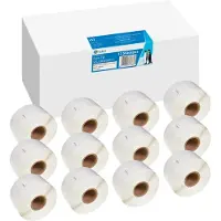 Neutral 19328 Etikettenrollen für Etikettendrucker ersetzt Dymo 99012/S0722400 weiß, 89,0 x 36,0 mm, 12 x 260 Etiketten