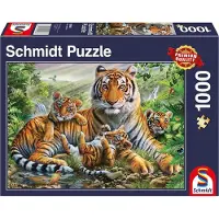 Schmidt Jeux Jeux tigre et chiots, 1000 pièces