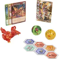 Spin Master Pack de démarrage Bakugan « Evolutions » avec 3 balles (Ultra Pyrus Serpillious, Basic Ventus Hydorous, Basic Aurelus Pegatrix), toupie, 6 an(s)