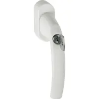 Hoppe Poignée de fenêtre Atlanta 0530S/US952 Alu.F9016/blanc trafic 32-42mm ferm. à clef