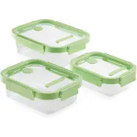 Lékué Lunch Box 640 1050 1520ml 3 Units Vert
