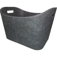Metrox Panier à bois pour cheminée, Feutre, Gris