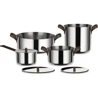 Alessi Edo, 7 Pcs. Stockpots Set (Art.-Nr. PU100S7, EAN 8003299430475)