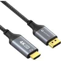 Sonero Câble DisplayPort — HDMI (type A) (1 m), Câble vidéo, Gris, Noir
