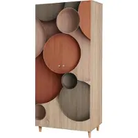 Skye Decor , Lidya 2 -976, armoire, Sonomo, 100 % PANNEAUX DE PARTICULES MÉLAMINÉS, 90 x 52 x 192 cm