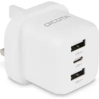 Dicota D32070 chargeur d'appareils mobiles Ordinateur portable, Smartphone Blanc Secteur Charge rapide Intérieure
