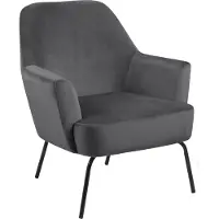 AC Design Melissa Fauteuil en velours, gris.