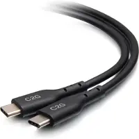 C2G Câble USB-C mâle vers USB-C mâle de 0,5 m (20V 5A) - USB 2.0 (480 Mbit/s)