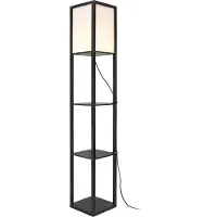 Lux.pro Lampadaire 'Stapleford' avec étagère 1 x E27 160 x 26 x 26 cm
