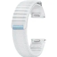 Samsung Bracelet en tissu original pour Galaxy Watch 4 / 5 / 6 / 7 / FE (20 mm) - Taille M/L - White Sand