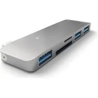 Satechi Typ-C USB 3.0 3 in 1 Combo Hub - 3-Fach Anschluss USB3.0 Hub, TF/MicroSD carte & SD Carte mémoire Lesegerät adaptateur pour ordinateur portable / Laptop / SD / MicroSD Farbe: Gunmetal