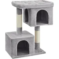 Feandrea Arbre À Chat, Tour À Chat 101 Cm, Xl, Abri Pour Chats Extra-Larges Jusqu'à 20 Kg, Grand Chat, 2 Grottes À Chat, Griffoir, Lumière