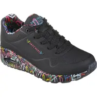 SKECHERS Baskets basses 'Schnürschuh Damen 155506 BBK Kunststoff (Synthetik) in schwarz' noir
