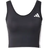 Adidas Train Essentials 3 Stripes Crop Sleeveless T-shirt Noir L Femme
