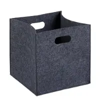 Relaxdays Panier à bûches de en feutre (30 cm, 23 l, 1x)