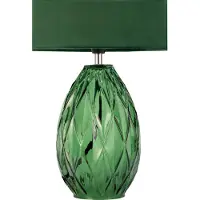 Pauleen Lampe de table Paulmann , abat-jour en velours cristal, max. 20W, culot E14, vert, 230V, verre/tissu