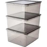 Keeeper bea Lot de 3 clear (18 l, 3x, 39 x 33.50 x 18 cm)