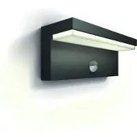 Philips Applique murale Bustan 3,8 W, Applique d'extérieur, Anthracite, Métal, IP44, Terrasse, Jardin, I