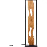 Brilliant Lampe à poser LED minimaliste CHAUMONT| Lampe de table haute noire avec détails en bois | 20W 2300 lumens 3000 Kelvin| Aluminium/Bois
