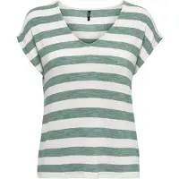 ONLY T-shirt vert chiné / blanc