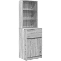 vidaXL Table de chevet sonoma gris 39x35x125 cm bois d’ingénierie