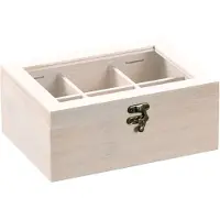 Kesper Boîte à thé 6 compartiments 21,7x16 blanc, Accessoires de thé, Blanc