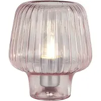 Searchlight Lampe de table rose Aria verre