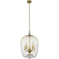 Searchlight Lustre Shower or avec cristal