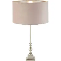 Searchlight Lampe de table chromée Whitby avec capuche rose