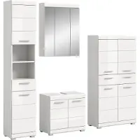 Ebuy24 Scout ensemble de meubles de salle de bains S78 blanc brillant, blanc.