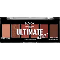 Nyx Palette de fards à paupières Professional Makeup Ultimate Edit Petite, couleur 01 Warm Neutrals, 6 x 1,2 g
