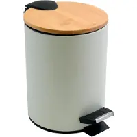 Article Sans Marque Poubelle de salle de bains SPIRELLA Adonis 3 litres blanc bois