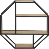 Molecule Étagère murale Dover 77x20x77 cm - chêne sauvage/noir
