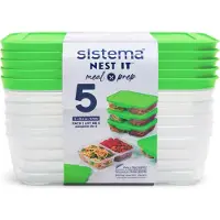Sistema 59165 - Récipient - Rectangulaire - 0.87 l - Vert - Transparent - Plastique - Nouvelle Zélande