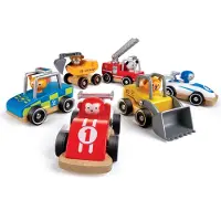 Hape Véhicules En Bois Wild Riders Avec Animaux Conducteurs