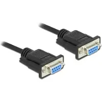 DeLOCK Serial Cable RS-232 D-Sub 9 female to female null modem with narrow plug housing - Full Handshaking - 5 m
