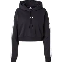 Adidas Sweat de sport 'ESSENTIALS 3-STRIPES FRENCH TERRY CROPPED' noir / blanc