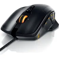 Titanwolf Ensemble souris et tapis de souris gaming , spécialiste. Souris USB avec 10800 dpi, 12 boutons programmables, 5 profils, 6 poids de réglage de 4 g, tapis XL de 440 x 350 mm, couleur noire