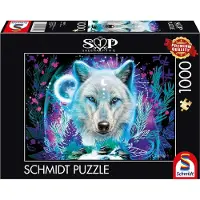 Schmidt Spiele Puzzle Loup Arctique Fluo - 1000 pièces