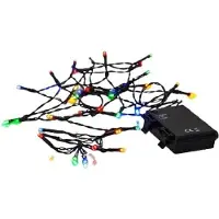 TDR Guirlande lumineuse LED BATTERY / 40 LED / 2,8 M / BATTERY / TIMER / usage intérieur/extérieur / IP44 / Multi