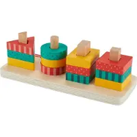 Fisher-Price Wood Nestable Shapes Multicolore