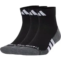 Adidas Chaussettes de sport 'Performance CLIMACOOL Cushioned Quarter 3-Pack' gris chiné / noir / blanc