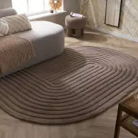 FRAAI Tapis de forme irrégulière | Arch Taupe | 120x170cm | Taupe | Forme libre | Tapis