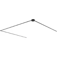 QAZQA Système d'éclairage sur rail moderne noir monophasé 600 cm avec alimentation ronde - Magnetic