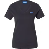 HUGO Classic 10258021 Blue Short Sleeve V Neck T-shirt Noir XS Femme