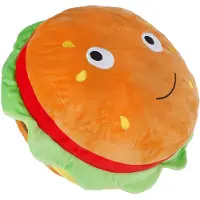 Van Manen Veenendaal Take Me Home Hamburger Knuffel Pluche, 40cm