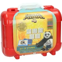 Multiprint Mallette de voyage pour tampons et coloriages Panda