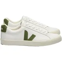 Veja - Chaussures en cuir - Esplar Logo Extra-White Kiwi pour Femme en Coton - Taille 40 - Blanc